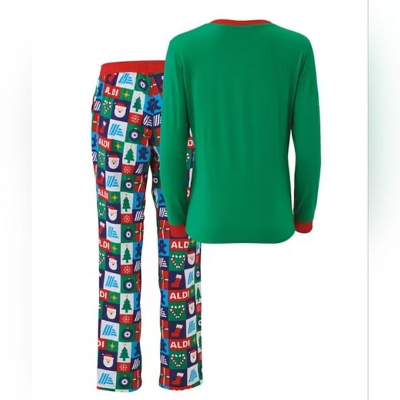 ALDI GEAR 2024 CHRISTMAS Aldi Tree Women's XL 2pc Cotton Blend Pajama Set Ltd Ed - Picture 5 of 10
